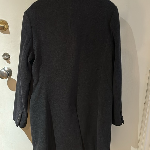 Charcoal grey wool overcoat - Picture 4 of 5